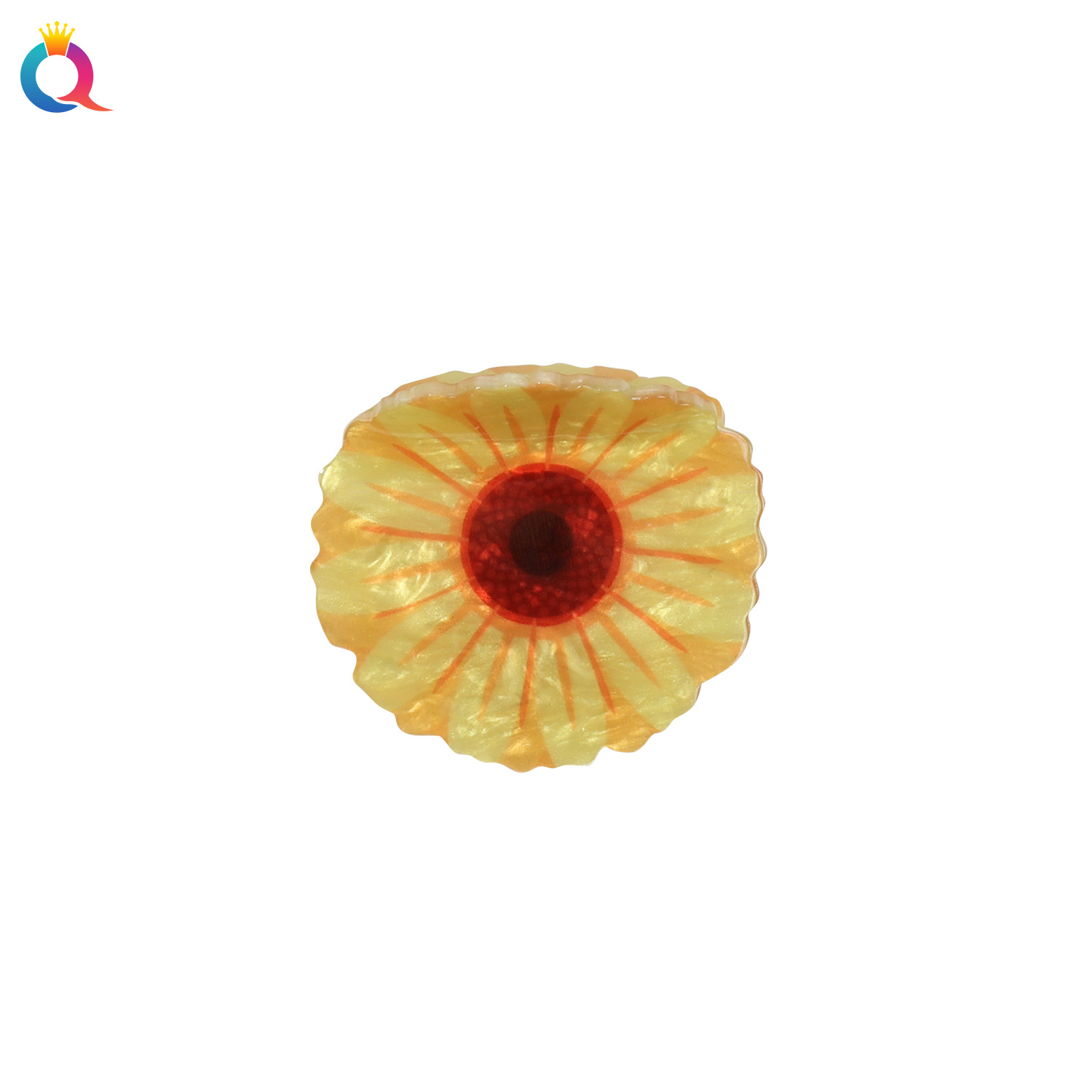 Qiyue Cross-border Acrylic flower hair clips, cute updo ponytail grab clips, high-end shark clip hair accessories wholesale Item Picture