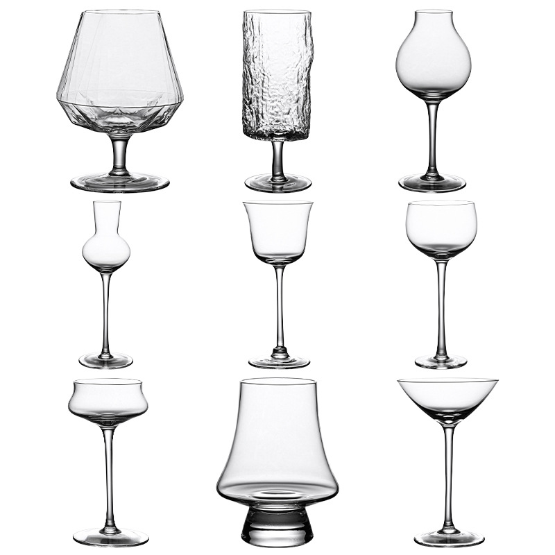 Cross-border red wine glasses, high-footed glass sparkling wine glasses, champagne glasses, European white wine glasses, whisky tasting glasses, logo full figure