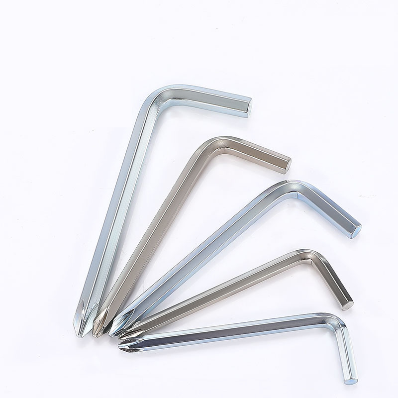 Customized cross hex socket wrench, dual-purpose hex socket wrench, cross-shaped hex socket wrench, L-shaped hex socket screwdriver Item Picture