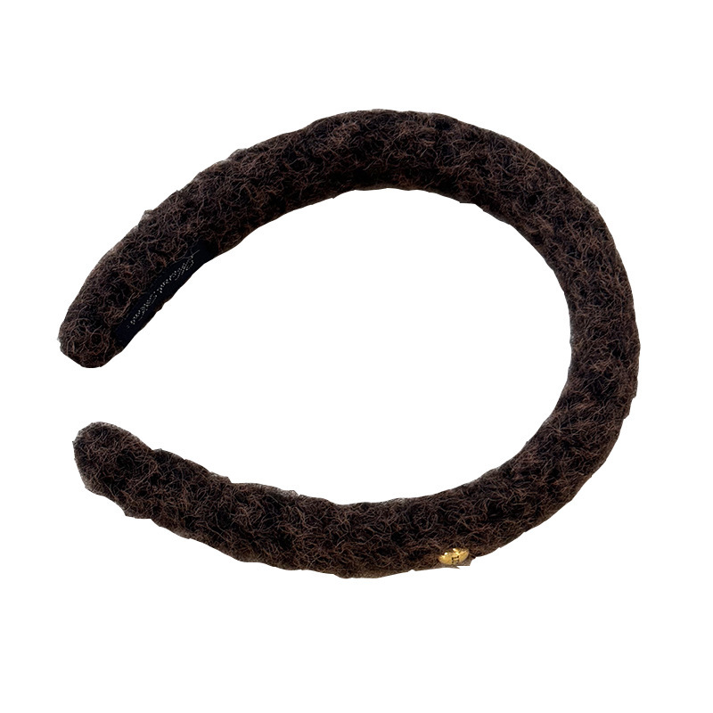 Spring and Summer elegant retro round logo letter hair band high skull top 2025 new style chanel-style wide hair band hair accessory Item Picture