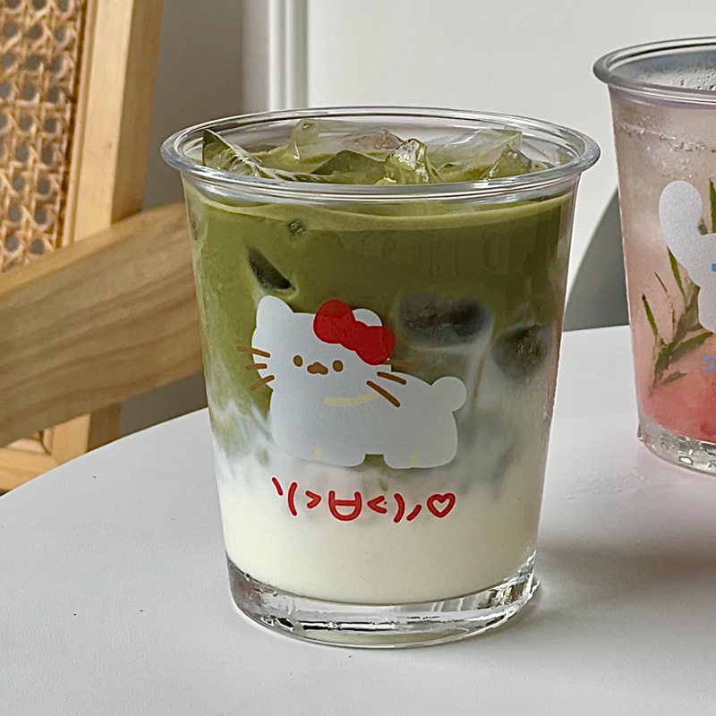 Bolimei Korean InS-style glass cold brew coffee cup, rabbit water cup, glass cup, large-capacity drinking cup details Picture