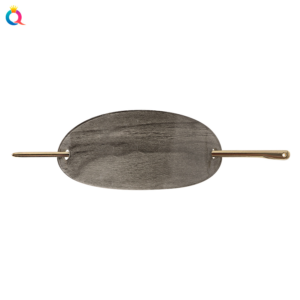 Qiyue Cross-border's new acrylic oval hairpin, simple and modern updo hairpin, back of the head hairpin, hairpin and hair accessory Item Picture