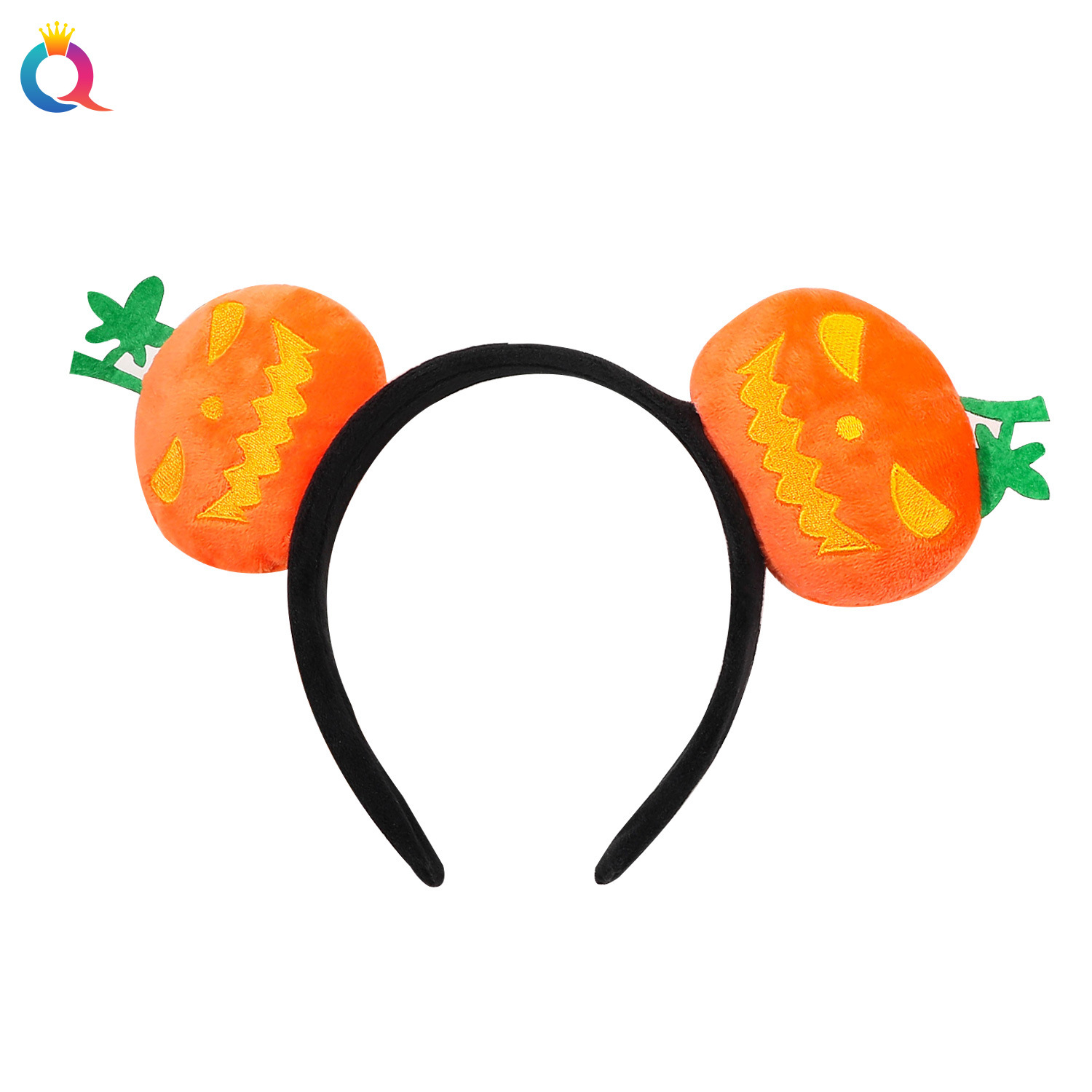 Qiyue Cross-border Halloween Smiling Pumpkin Hair Band Headband, High School Girls' High Head Head Lifting Hair, High-end Hairhole Hair Accessory wholesale Item Picture