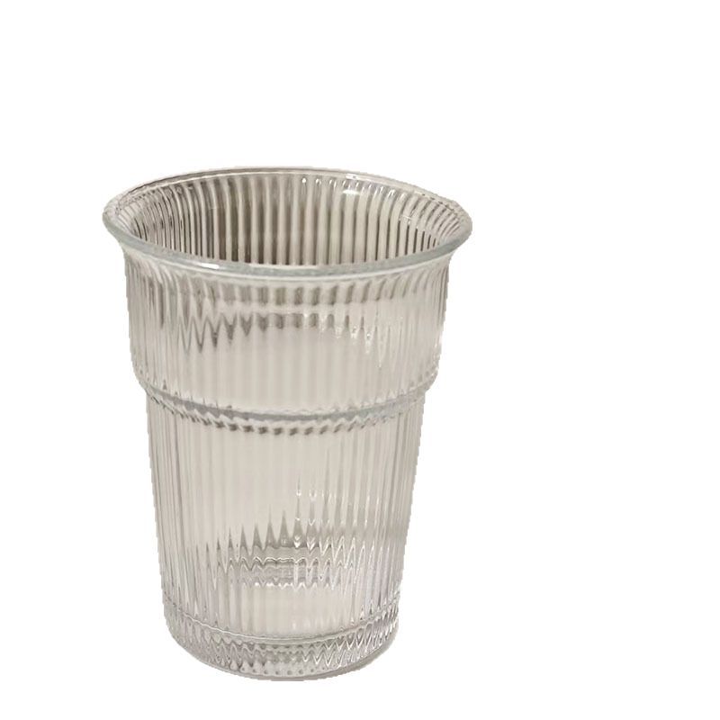 Reverse transparent glass cup, high school girls' appearance level water cup, large capacity summer cold drink cup, iced Americano latte coffee cup Item Picture