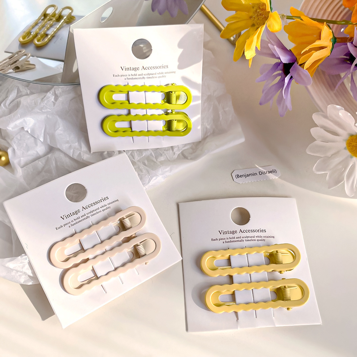 High-quality, seamless hair clips with baked paint, wavy edge U-shaped clips, candy-colored cute girl side bangs clips, diy hair clips details Picture