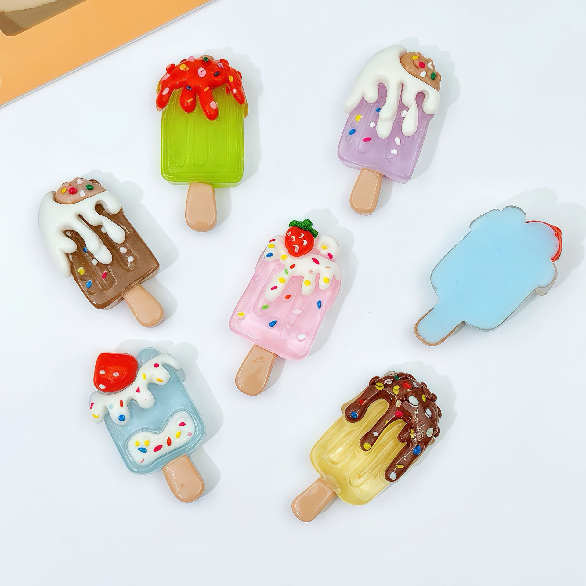 Cartoon food toys, luminous Popsicle hair clips, girls' niche and funny duckbill clips, photo hair accessories, children's creative hair clips Specification drawing