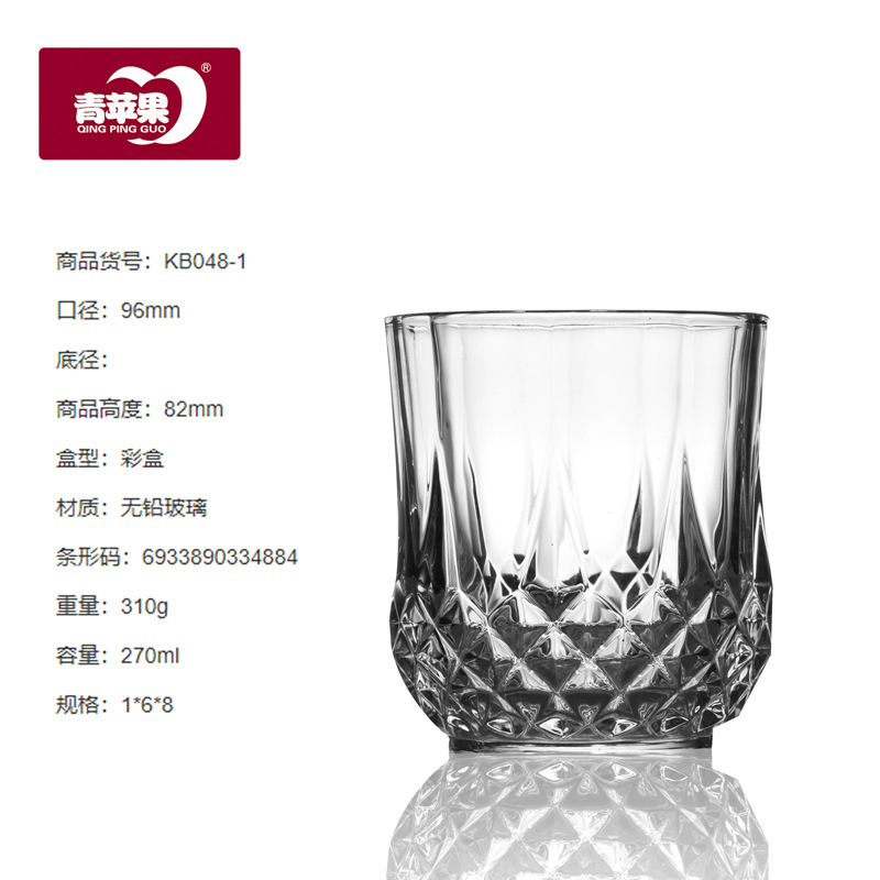 European-style crystal diamond glass cups, whisky glasses, foreign wine glasses, beer glasses, household mouthwash cups, for bars and KTVS Application Scenario