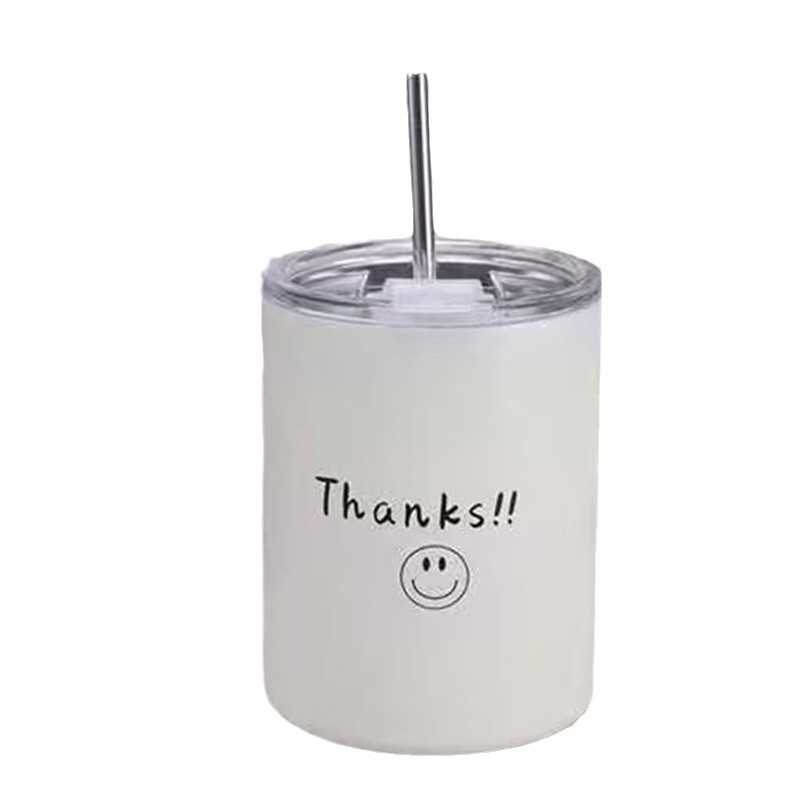Wholesale small mugs, niche couple water cups, office coffee cups, exquisite glass cups, portable straw cups Item Picture