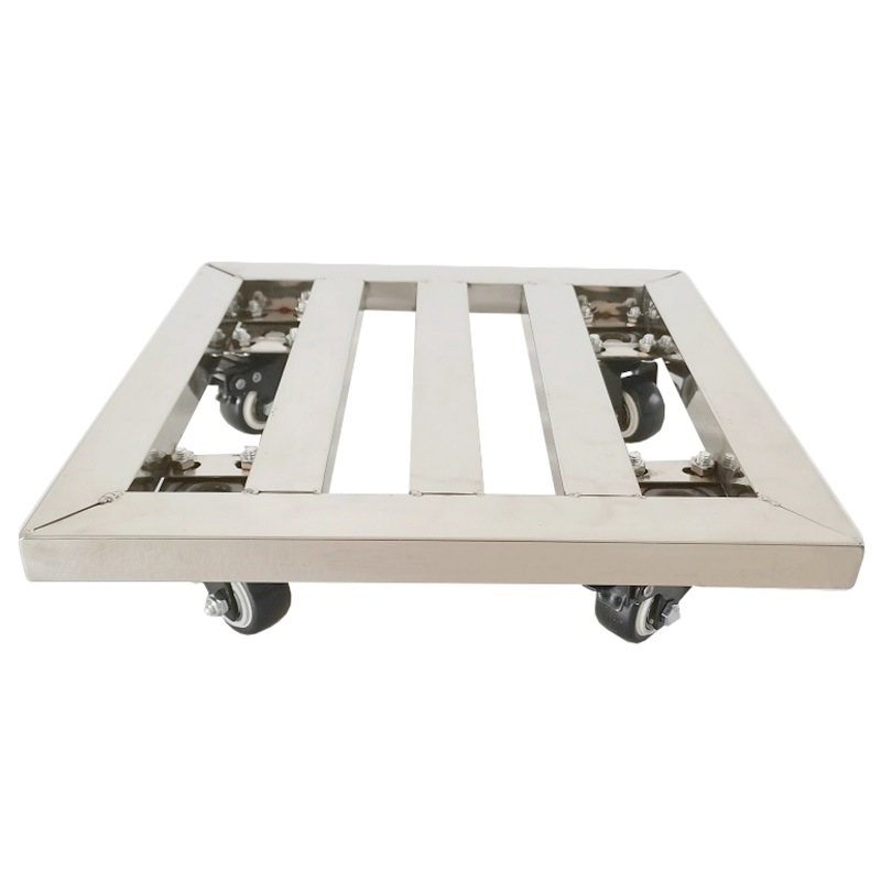Workshop and factory push and pull material and goods movement and handling turtle cart turnover silent swivel wheel flat trolley for household use Item Picture