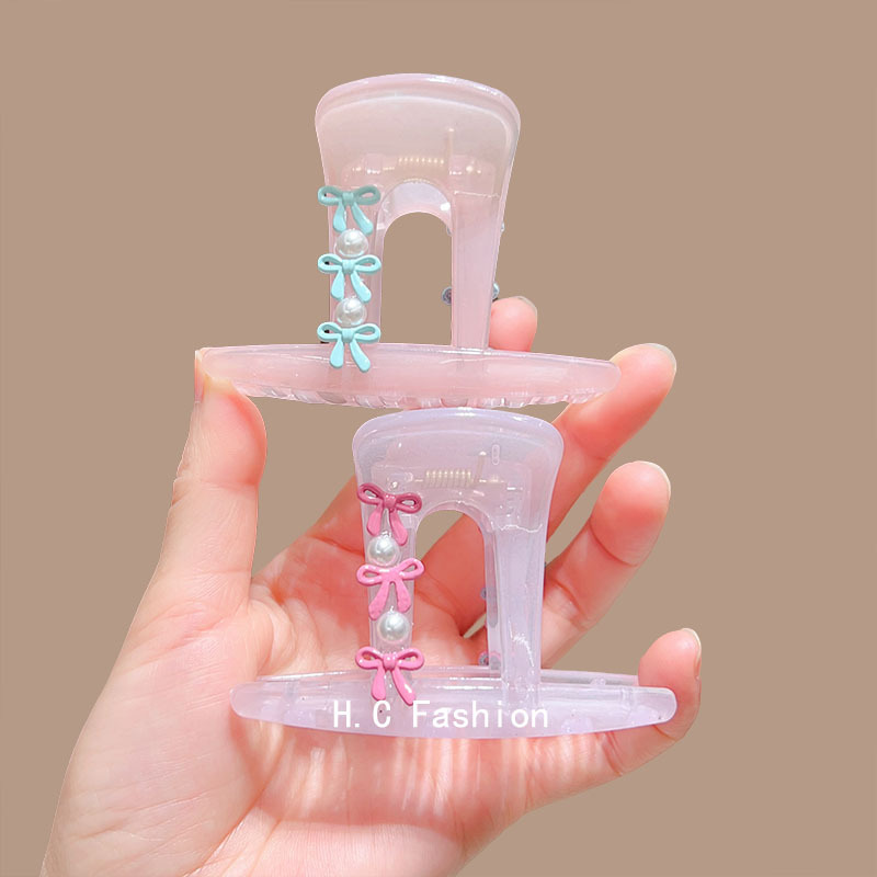 The cute and versatile jelly hair clip, the bow scratch-off clip with a high-end feel, and the shark clip accessory for the back of the head Specification drawing