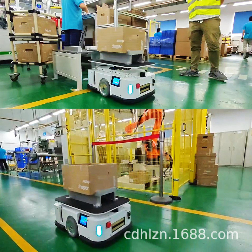 Submerged load 100kgAMRAGV trolley manufacturer, small vehicle body light handling unmanned intelligent transportation robot details Picture