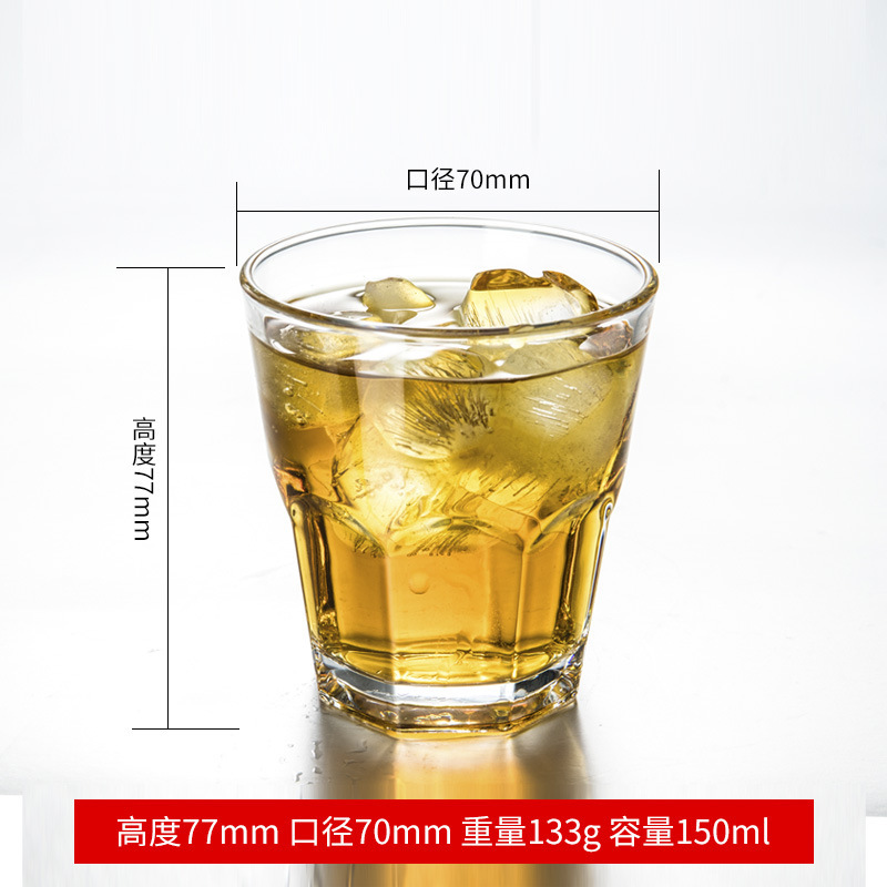 Wholesale of green apple beer mugs, household drinking cups, wine glasses, creative octagonal cups, whisky glasses, thickened water glasses Application Scenario