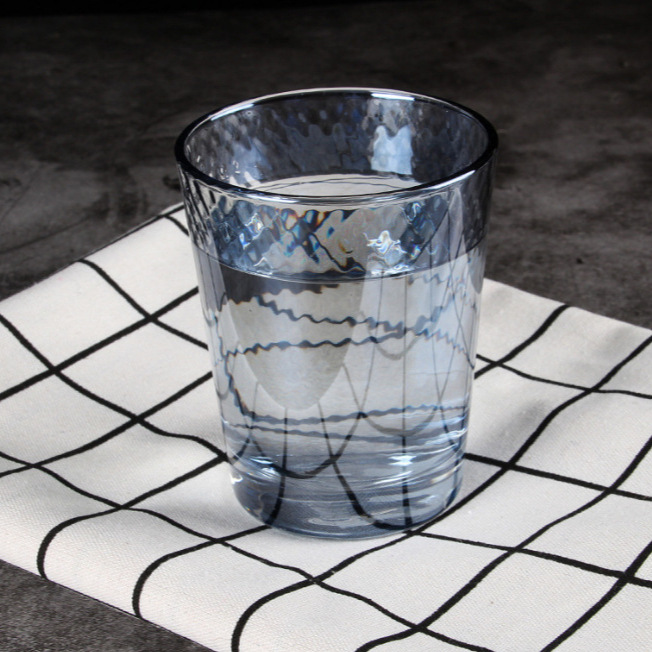 Star-rated restaurant hotel rooms business Luo Pai tea cups, hammered eye pattern round dazzling colorful glass cups, wine cups details Picture
