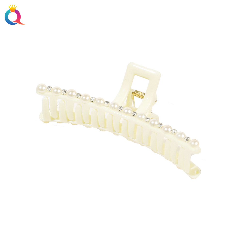 Qiyue large hair clips, pearl grabbers, high-end shark clips, women's back head curls, hair grabbers, hair accessories wholesale Item Picture