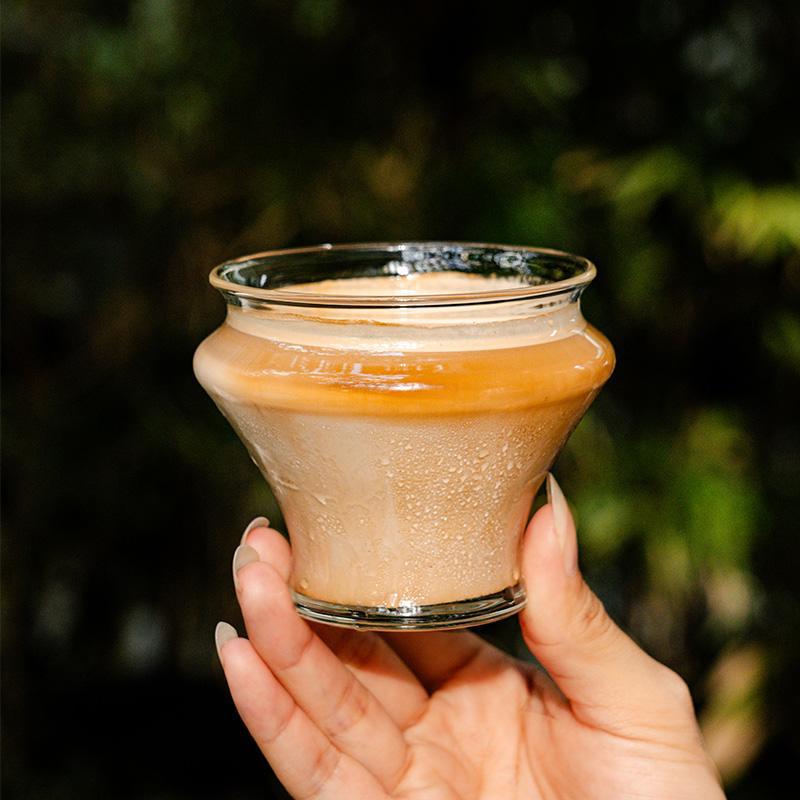 High borosilicate glass transparent juice drink cup, simple household single-layer cup, heat-resistant drinking cup, high appearance level glass cup Application Scenario