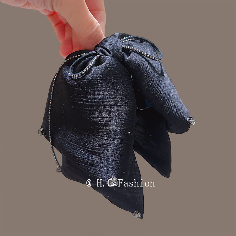 Versatile, exquisite and high-end, fashionable ponytail clip, feminine charm, gentle bow, half tied at the back of the head, hair clip accessory Specification drawing