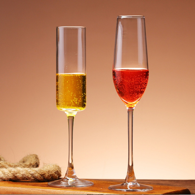 Crystal glass sparkling wine glasses, tall champagne glasses, glass cups, factory direct sales, white wine glasses, cocktail glasses details Picture