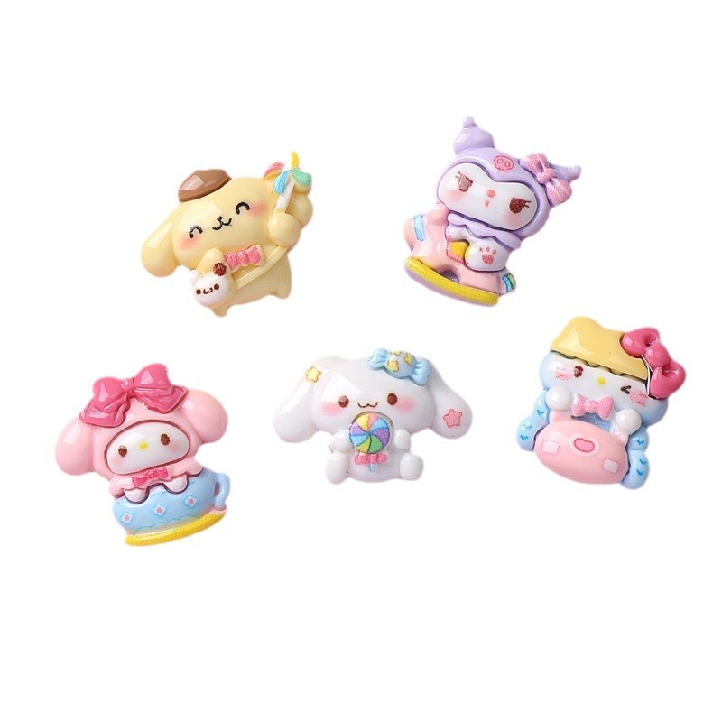 Wholesale of new glossy resin cartoon trinkets, diy hair clips, headwear, phone cases and other accessory materials Item Picture