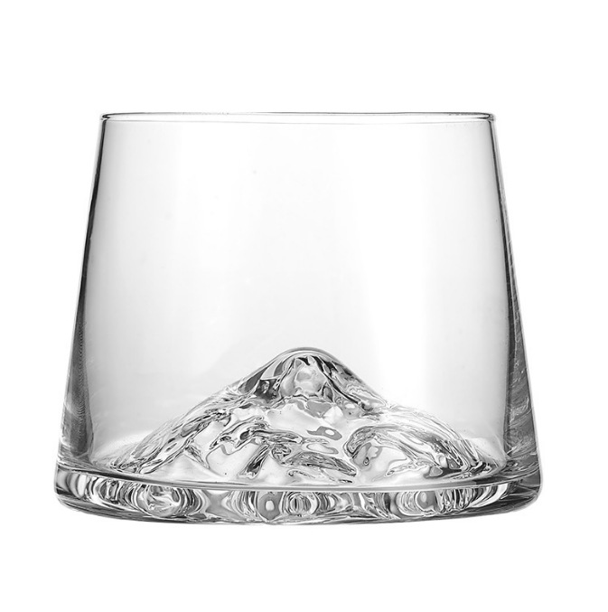 Creative Fuji Mountain Viewing Cup, glass cup, whisky wine glass, cold cut crystal cup, home bar restaurant Item Picture