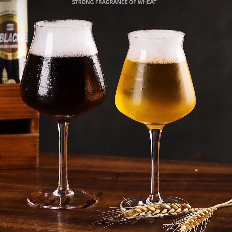 High-footed craft beer mugs, tulip sparkling crystal glass cups, red wine glasses, wine glasses, bar-specific wine utensils Specification drawing