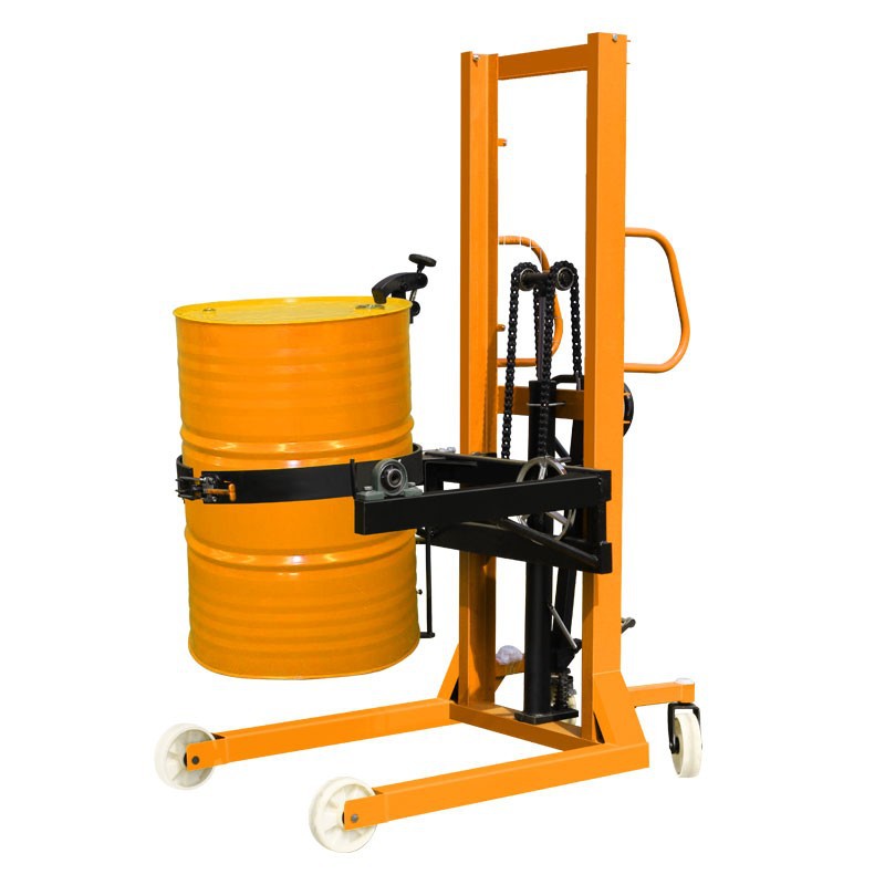 Strengthen the manual hydraulic oil drum handling vehicle, electric lifting, discharging, flipping, tilting and weighing oil drum vehicle Item Picture