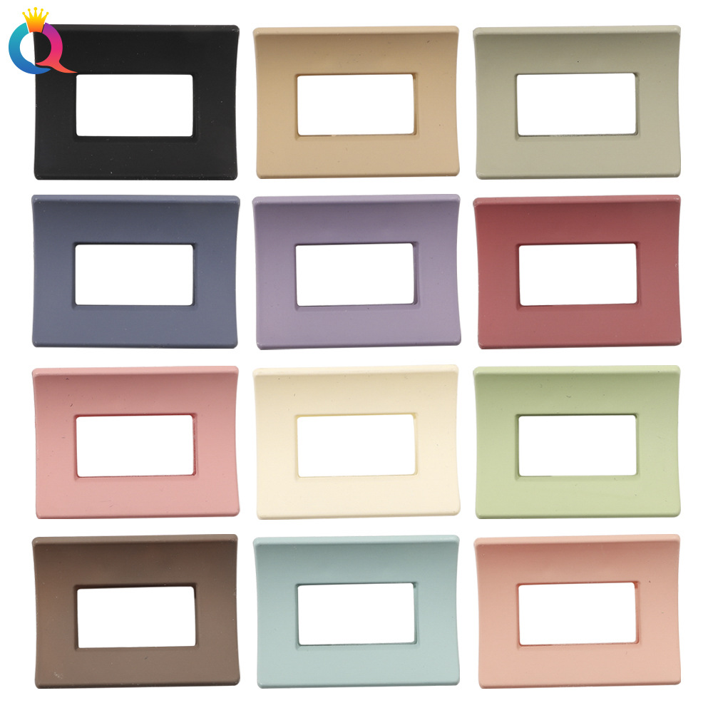 Qiyue Korean scratch-off square hair clip, shark clip, high-end and versatile, back head bun hair clip headwear details Picture