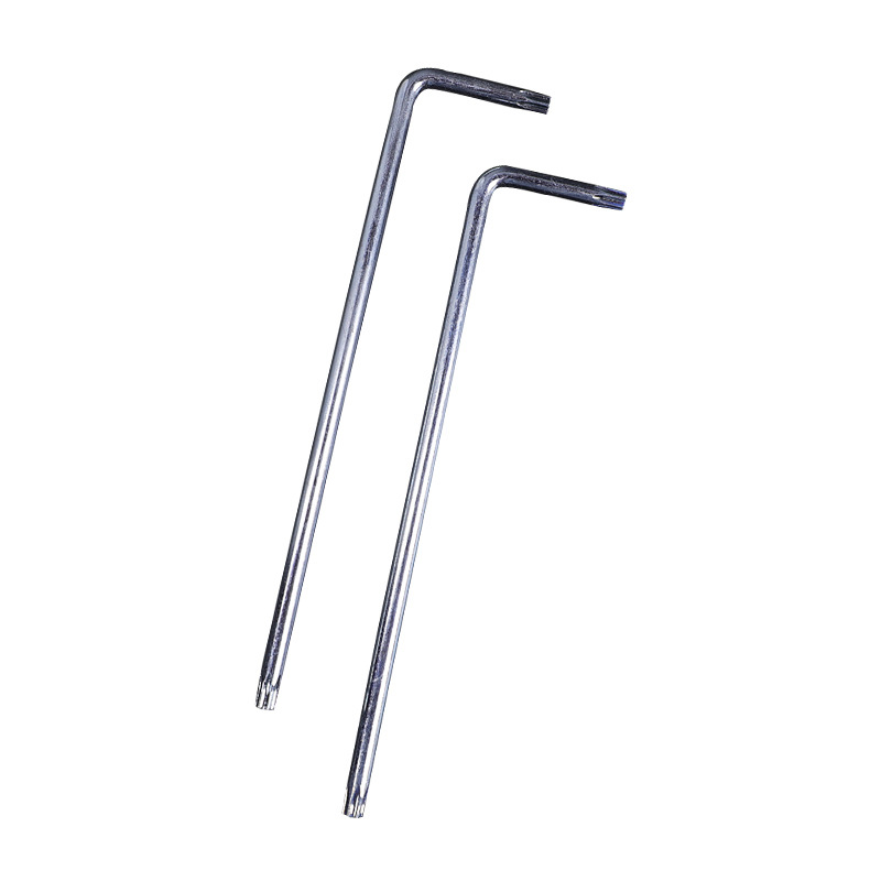 L-shaped hex socket wrench T20, T25, T27 star-shaped rice box anti-theft hex socket wrench galvanized no-hole wrench Item Picture