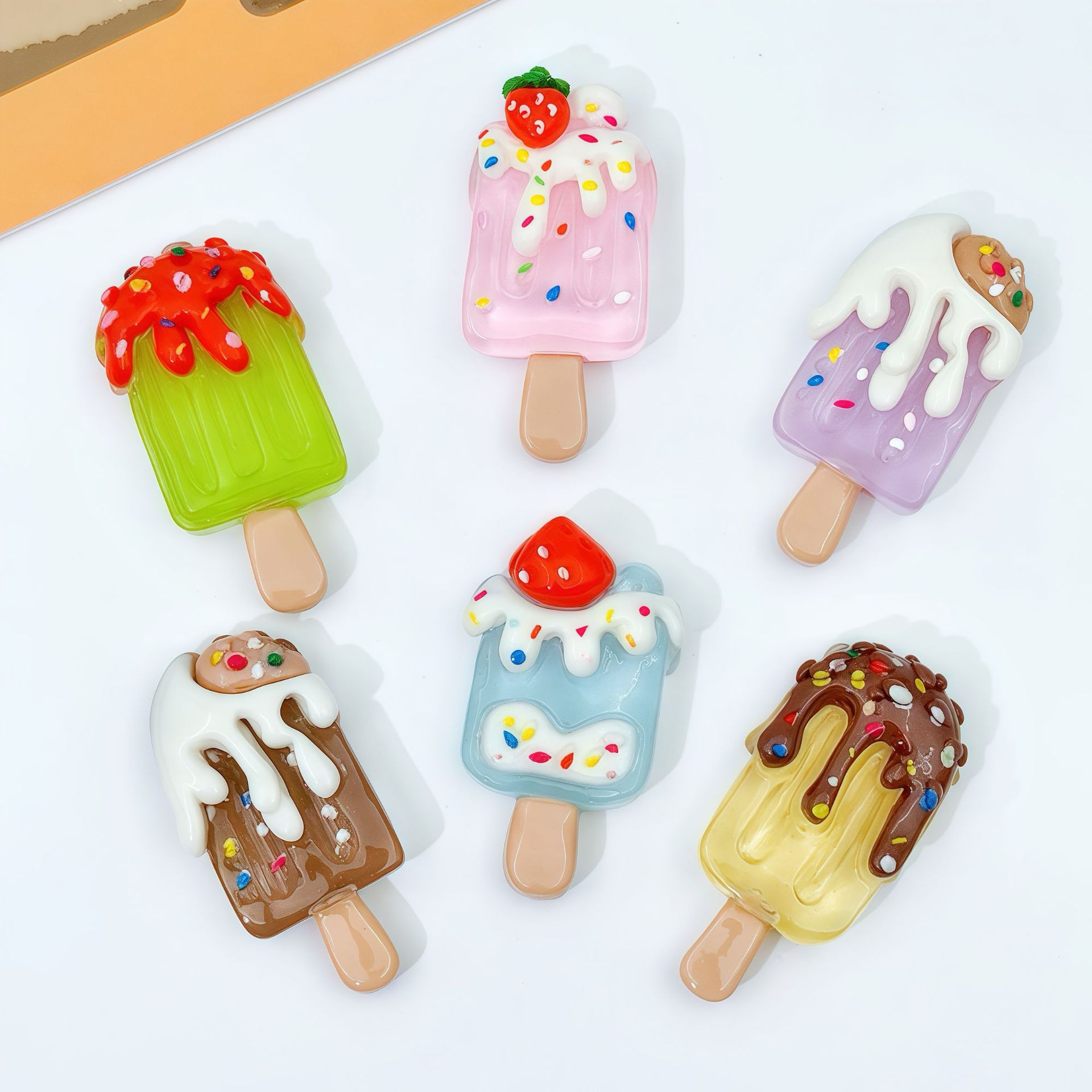 Cartoon food toys, luminous Popsicle hair clips, girls' niche and funny duckbill clips, photo hair accessories, children's creative hair clips full figure