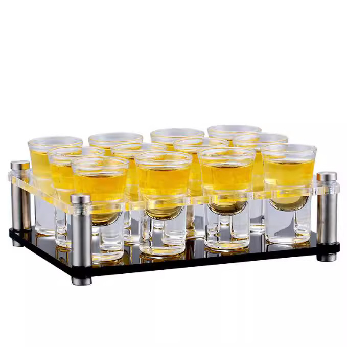 Acrylic bullet cup holder, bar, KTV beer cup holder, white spirit cup, foreign wine cup holder, one-sip cup holder Item Picture