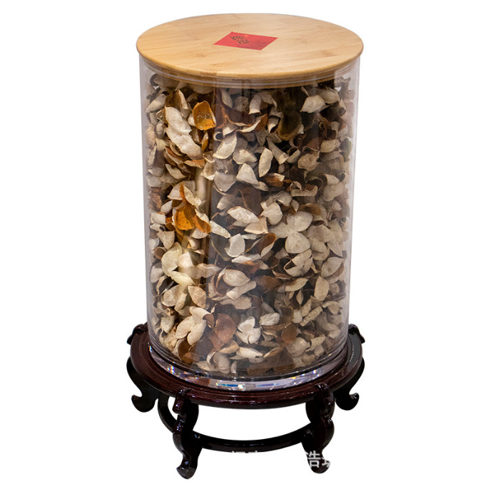The base is equipped with a PC high-transparency plastic sealed storage tank for dried tangerine peel, a large-capacity commercial container for Chinese medicinal materials and tea Item Picture