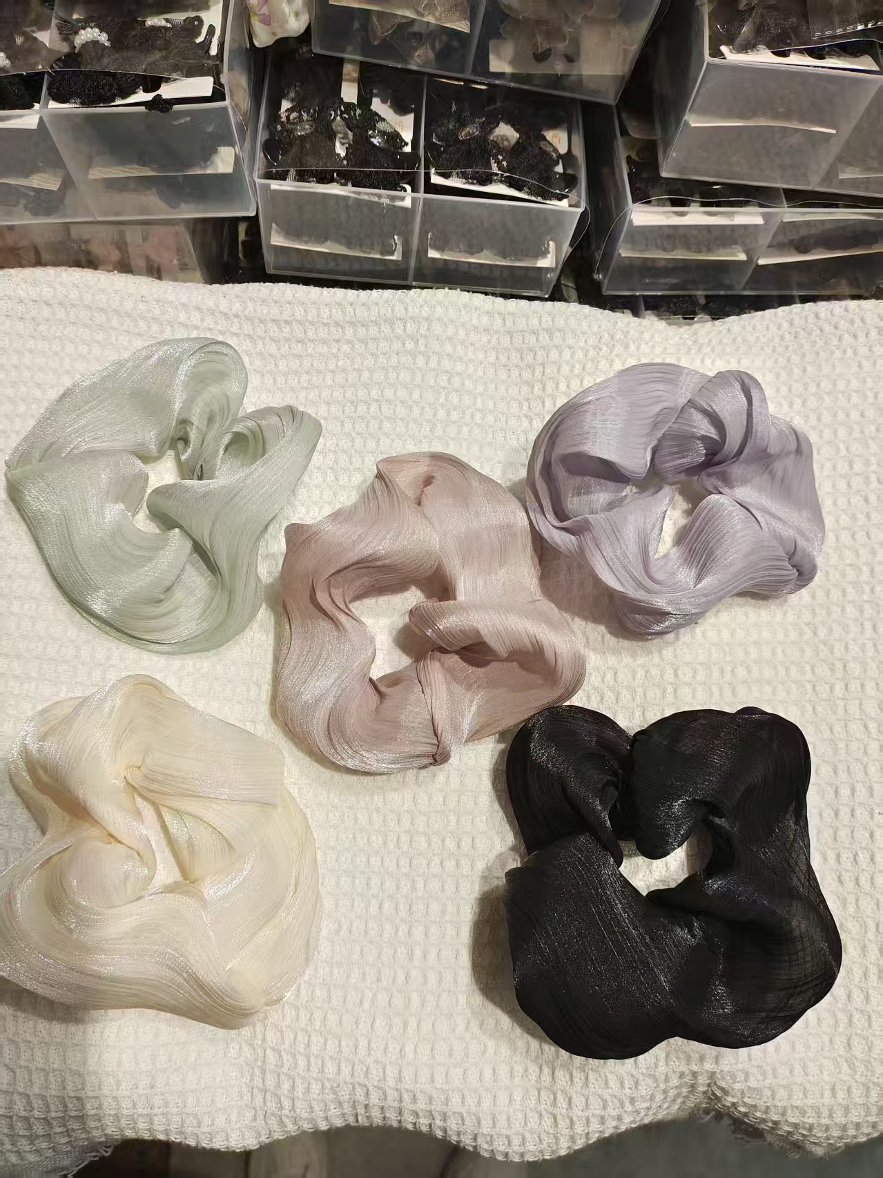 韩版简约大肠发圈头绳 时尚百搭发饰皮筋 女士头饰品