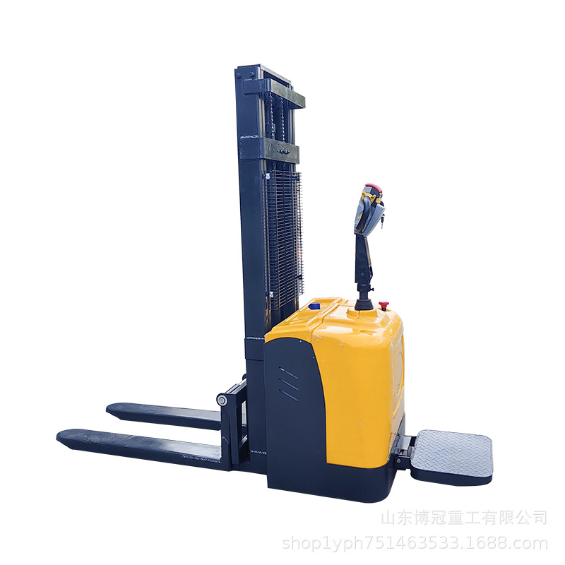The walking hydraulic stacker forklift, a fully electric stacker forklift with stable performance, is a small intelligent stacker Item Picture