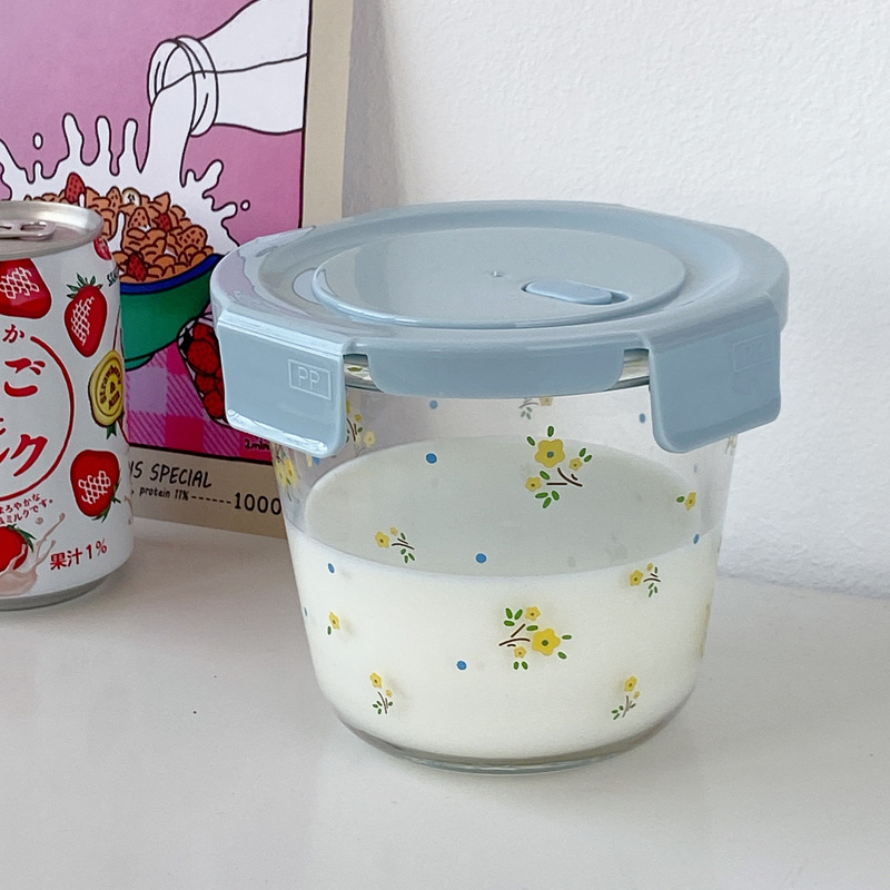 Bolimei heat-resistant glass lunch box, microwave oven-safe soup bowl with lid, portable office food storage box details Picture