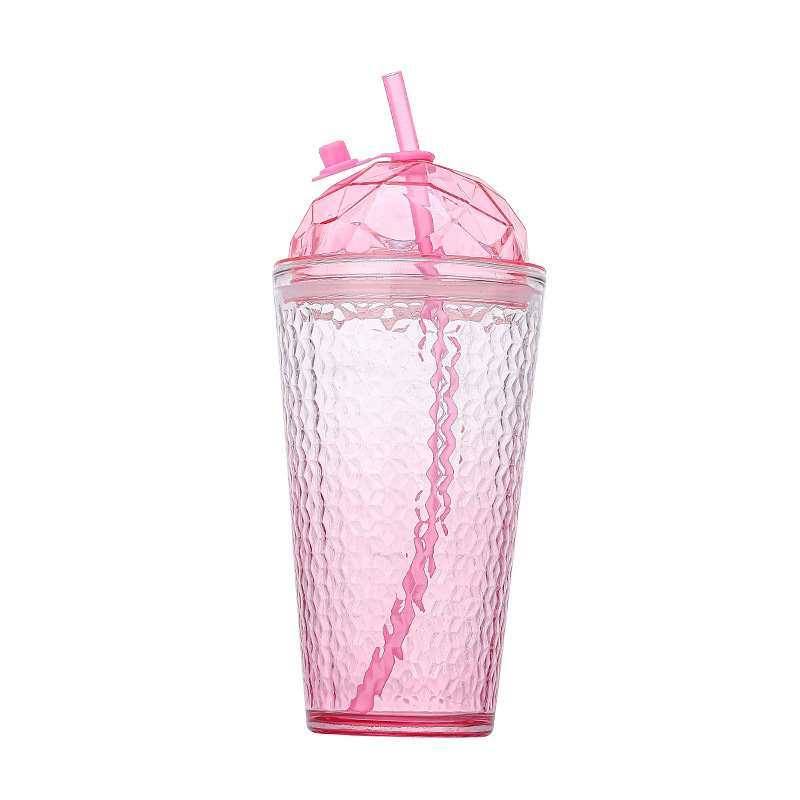 Internet-famous straw glass cup, transparent letter cup, leather case insulated drinking cup, ins style double-drink opening small gift cup Item Picture