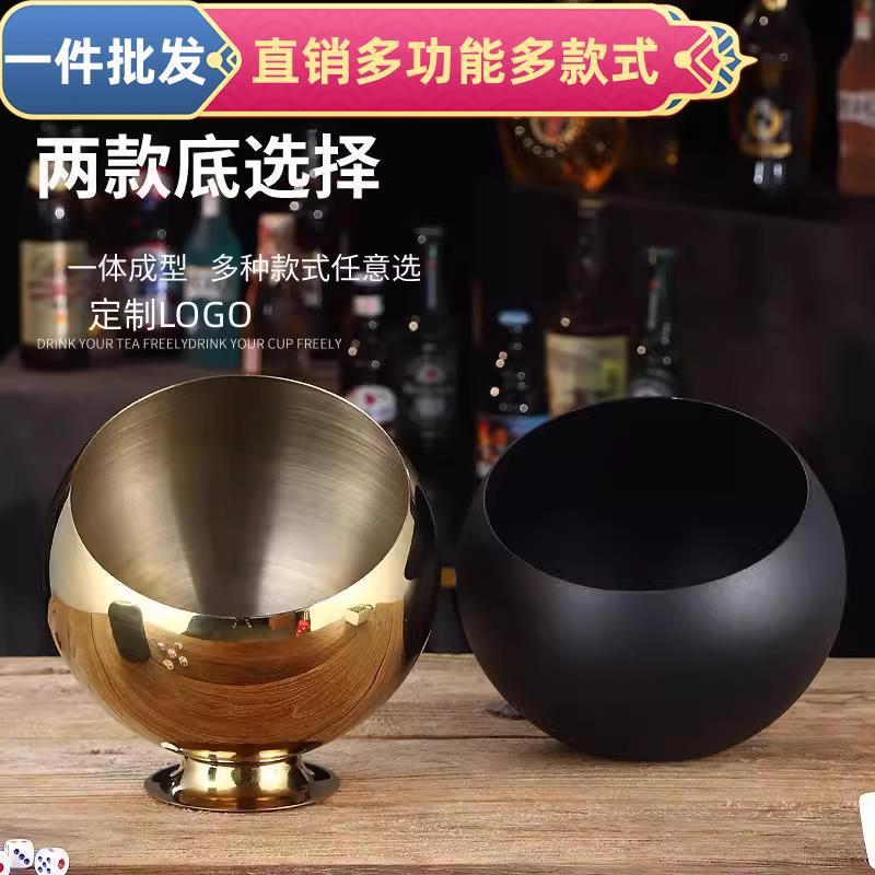 Stainless steel desktop trash can, billiard hall ashtray, countertop fruit peel storage bucket, creative bar, KTV ashtray full figure