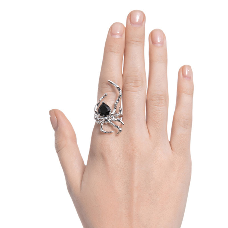 Cold and cool European and American hip-hop street style trendy ring, female ins style couple neutral spider index finger ring, personalized ring Application Scenario