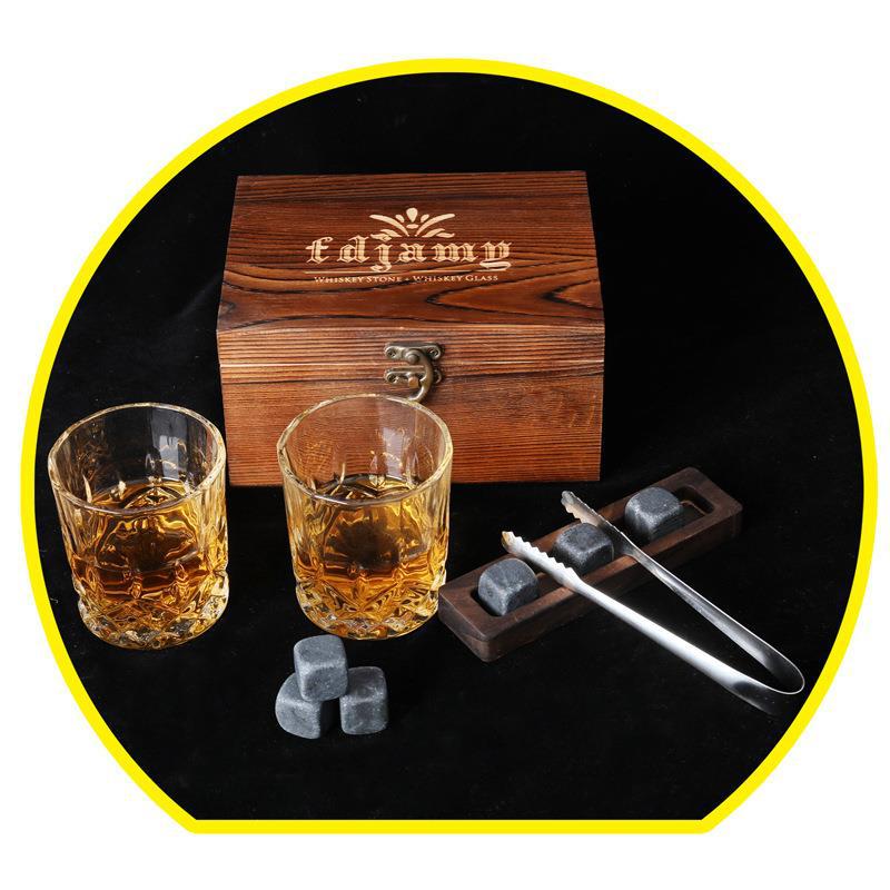 Amazon's best-selling whisky wine glass wooden box set gift box, a complete set of packaging for foreign wine glasses, ice wine, and stone wine sets Application Scenario