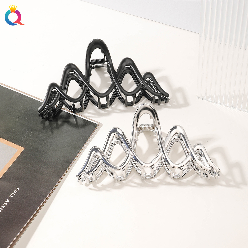 Qiyue Metal hair clips, hairpins, curls, hair grabbers, sweet shark clips, high-end hair grabbers, headwear and hair accessories wholesale Specification drawing