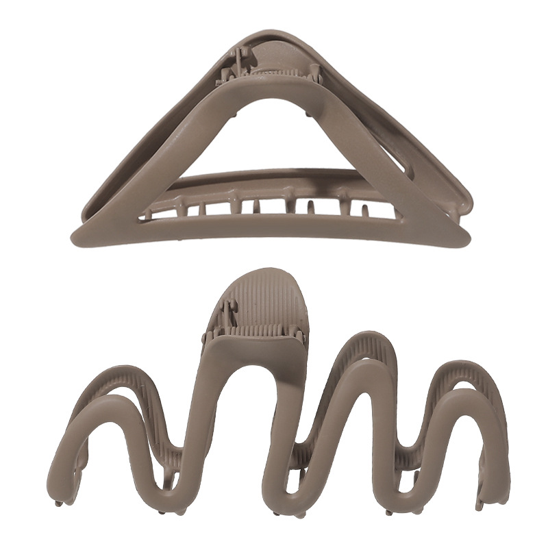 Qiyue Cross-border frosted Metal Gripper, ins shark clip, Large Hair clip, stylish Hairpin, gripper and hair accessory wholesale Item Picture