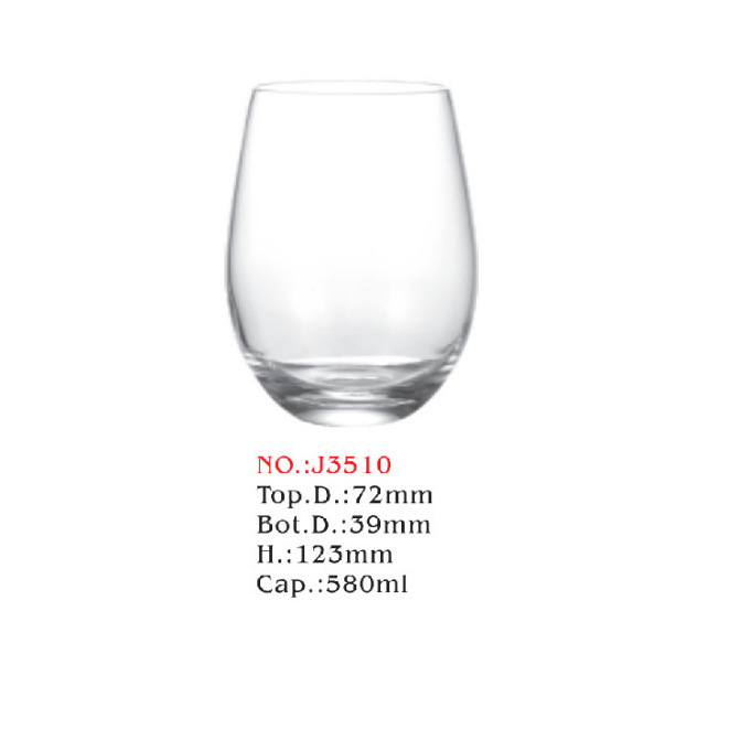 Egg-shaped cups, conical trapezoidal rhombic cups, crystal glass cups, whisky cups, electroplated colored foreign wine cups, milk tea drinking cups Specification drawing