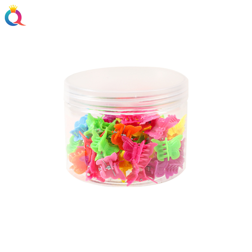 Qiyue Amazon small hair clips, butterfly small grab clips, colorful braided hair clips, bangs clips, women's hair accessories wholesale Specification drawing
