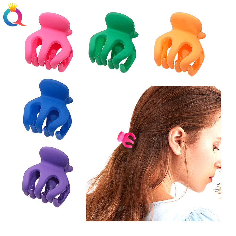 Qiyue Korean matte 3cm small pumpkin grabber, simple and versatile shark clip, back of the head, hair clip, headwear, hair grabber full figure
