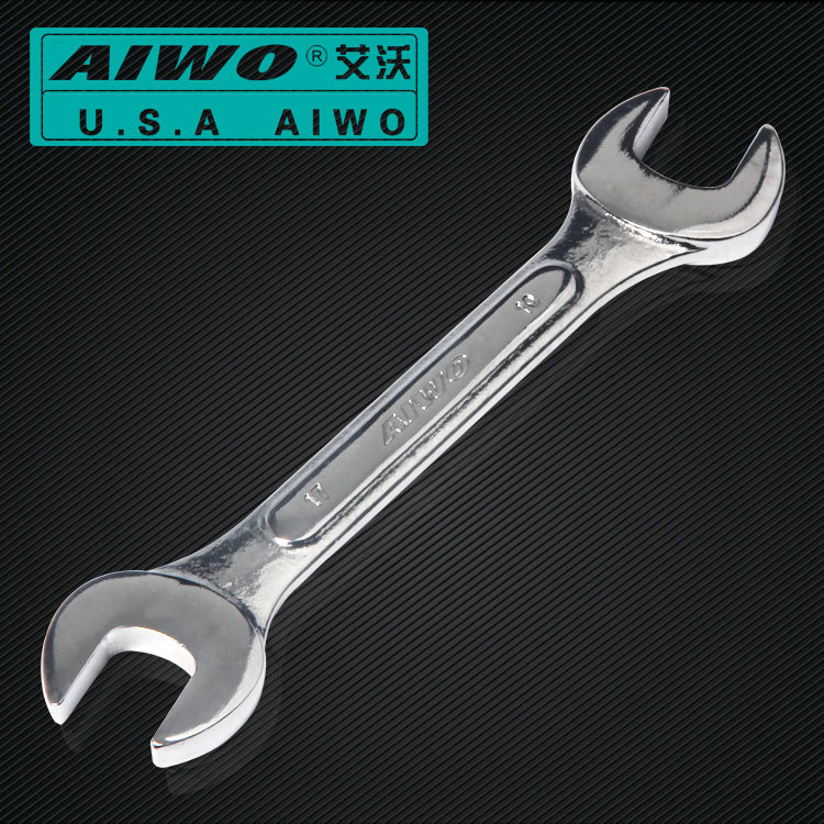 Factory direct sales, large quantities get better prices. Mirror rib semi-polished sand double-opening wrench fork wrench Specification drawing