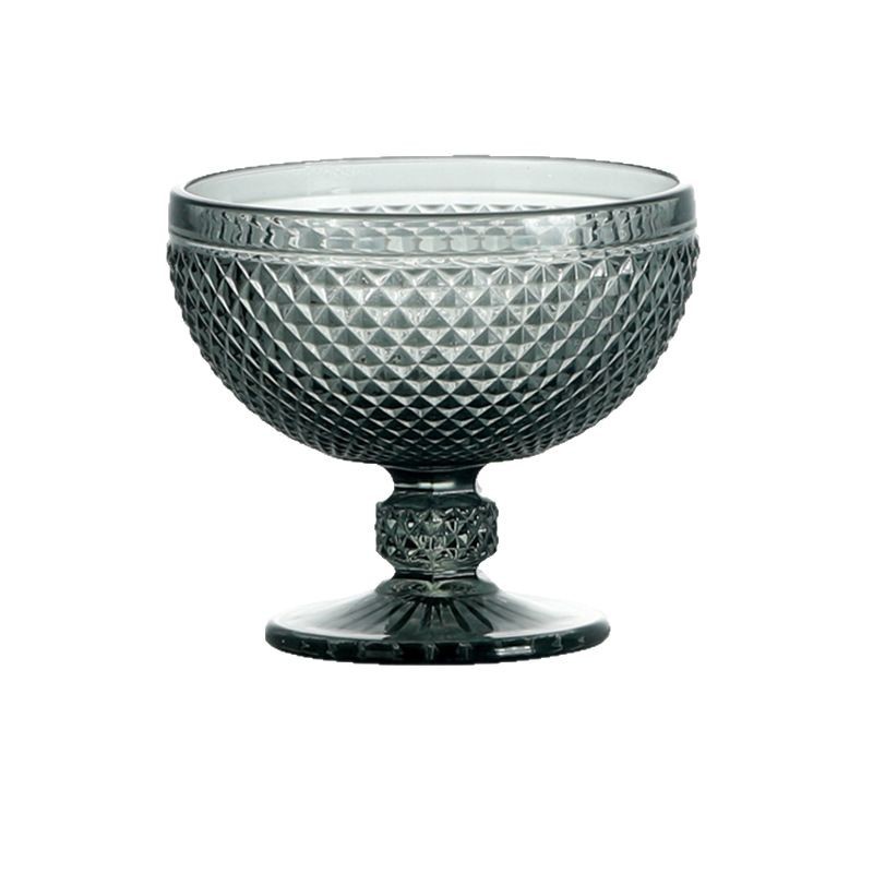 Wholesale creative colored diamond-shaped glass cups, juice desserts, salads, ice cream cups, ice cream bowls, milkshake cups, thickened Item Picture