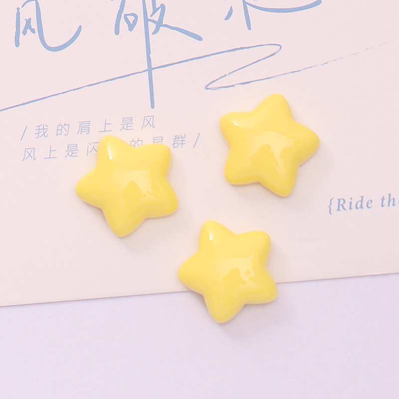 Star accessories, colorful self-made handmade diy hair clip materials, cream glue phone cases, hair accessories, water cups, resin accessories Application Scenario