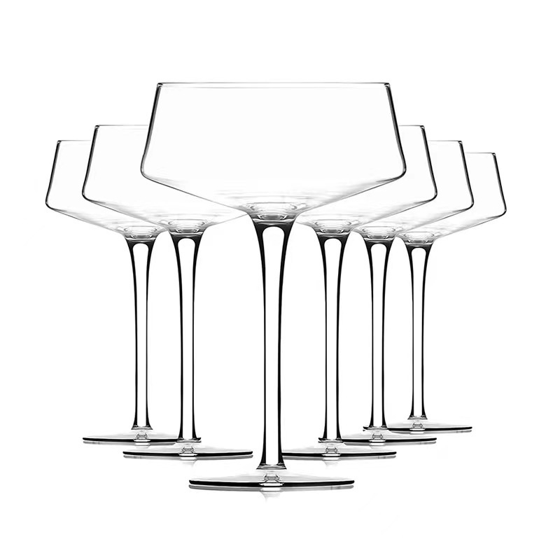 Ultra-thin tall glass, tapered tower glass, cocktail glass, bar lychee fruit glass, Martini glass, sweet wine special mix glass Item Picture