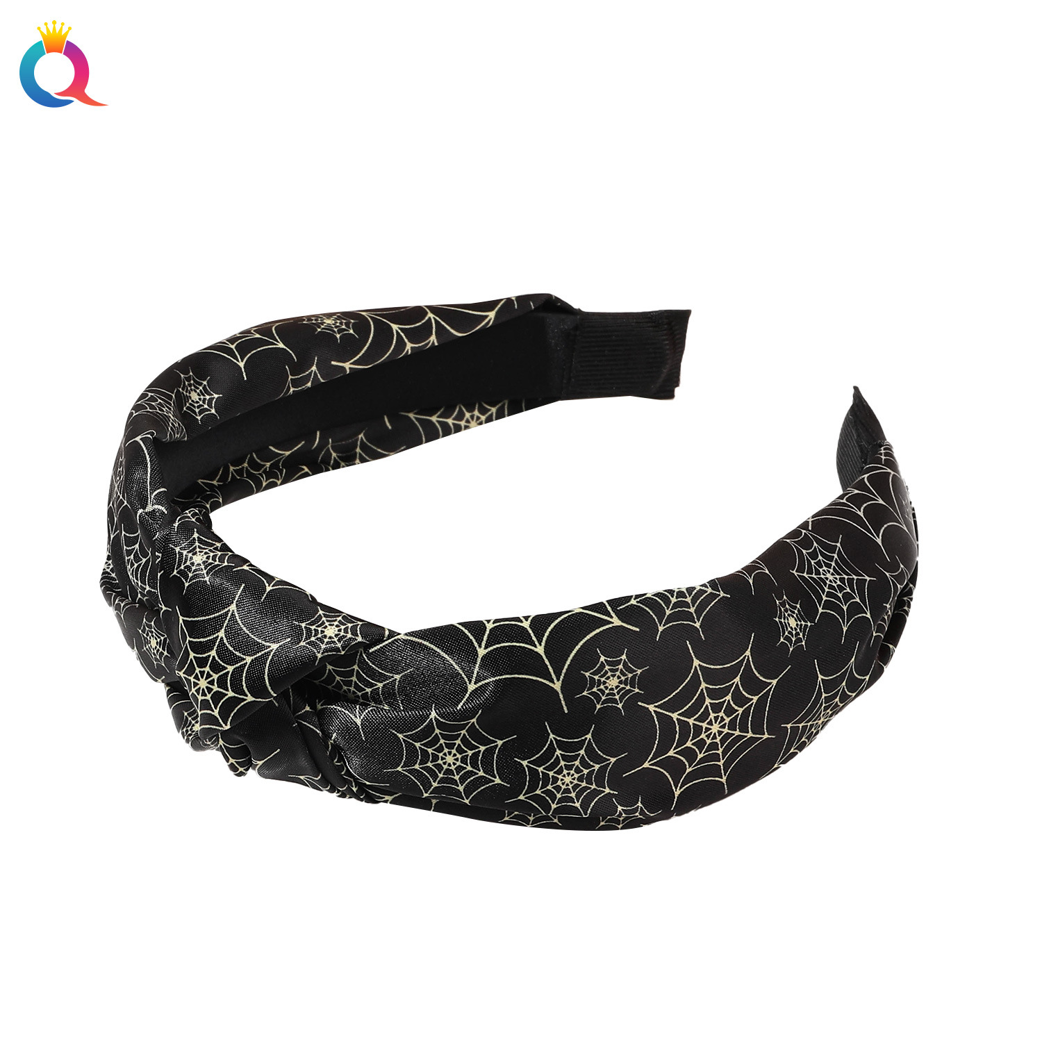 Qiyue Amazon Halloween Pumpkin Knot Hair Band, High skull top headband, hair clip, High-end hairhole hair accessory wholesale Item Picture