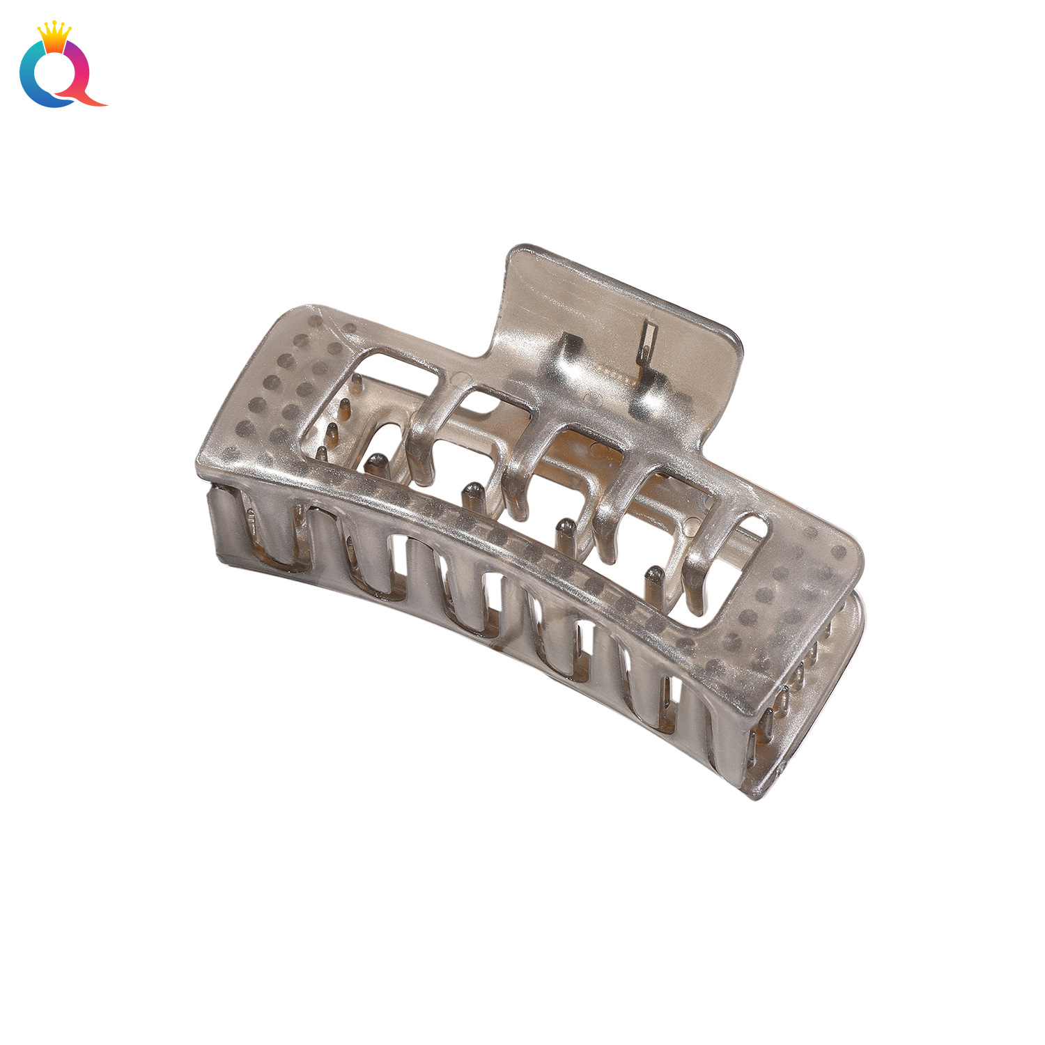 Qiyue Cross-border Korean-style square hair clips, high-end matte large updo hair, shark clip, claw clip hair accessories wholesale Item Picture