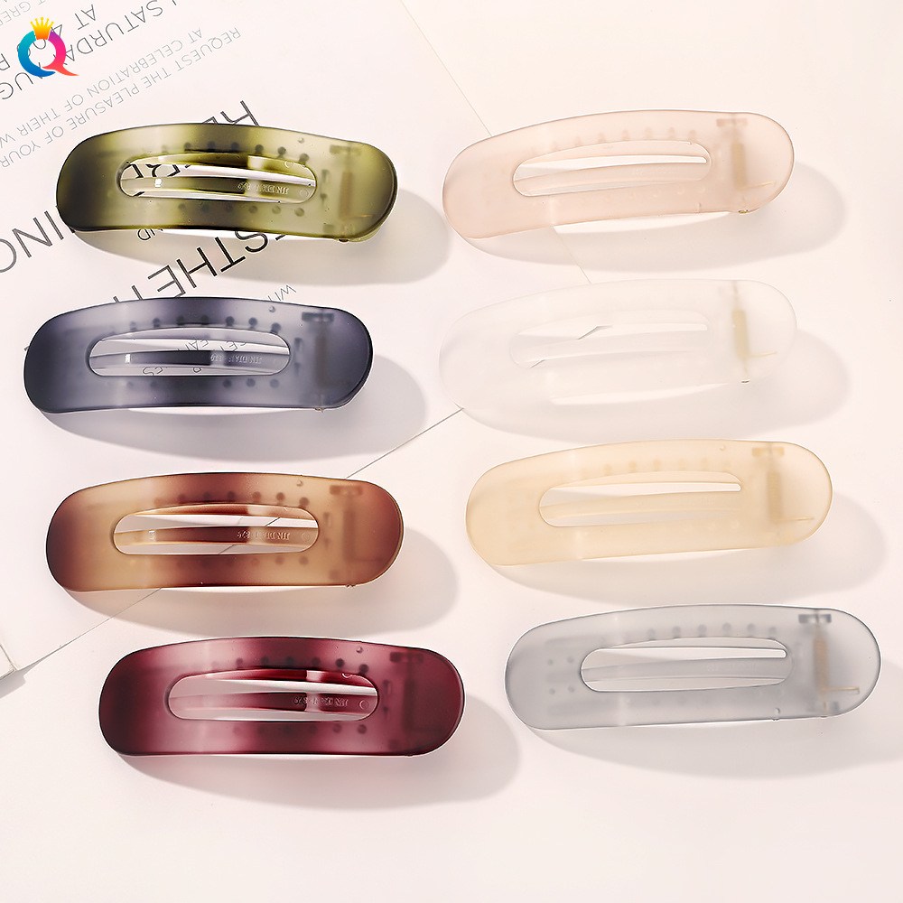 Qiyue Korean-style hairpin with a simple design, matte duckbill hairpin, back head plate hairpin, hair accessory shark hairpin full figure