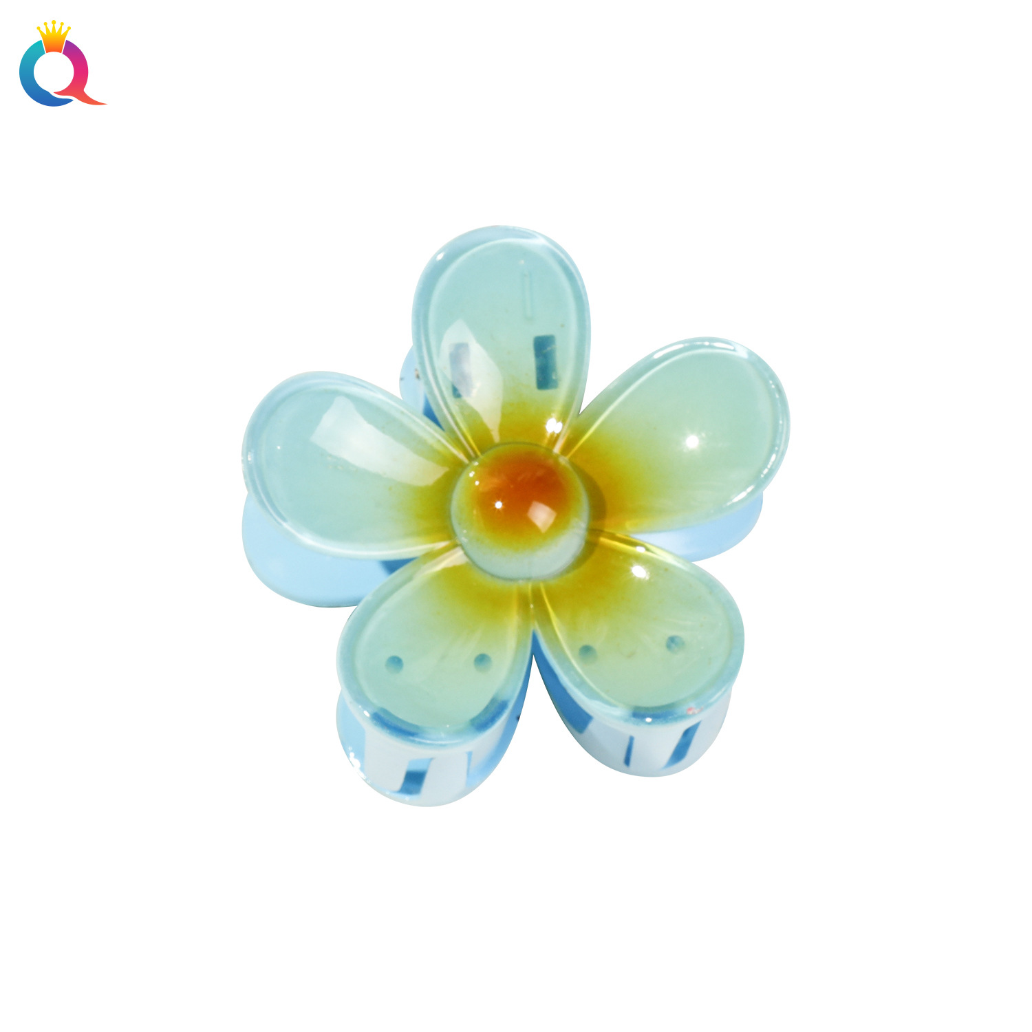 Qiyue Cross-border Flower Grabbers, simple and solid color hair claws at the back of the head, fresh and stylish hair accessories, versatile adult headwear wholesale Item Picture